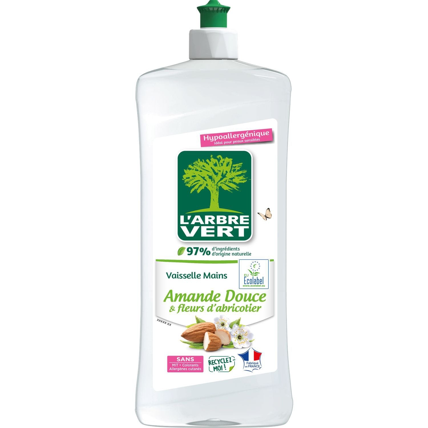 L'ARBRE VERT Liquide vaisselle Amande douce & Fleurs d'abricotier 750ml
