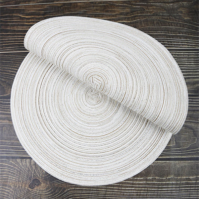 Sets de table ronds tissés en polyester, Couleur café, 38 cm, 6 pièces, Isolation thermique, Antidérapants, Lavables, Pour cuisine et table à manger