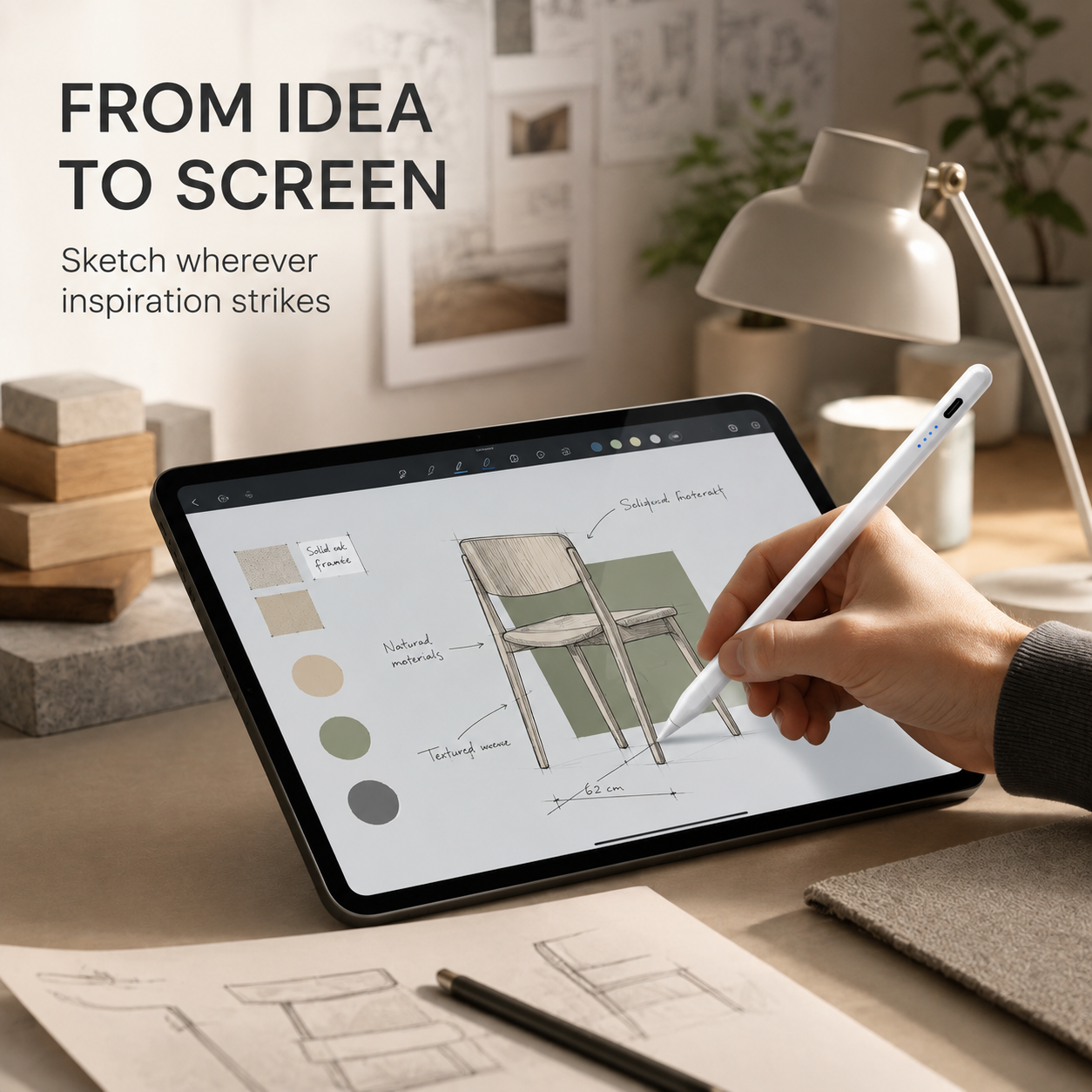 VoxorAI HL-U05 Stylet universel pour tablette iOS, iPad, Android et Microsoft - Blanc