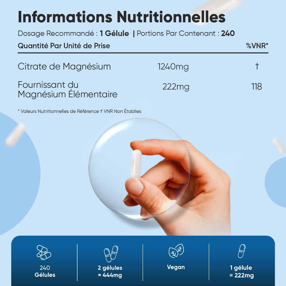 WeightWorld Citrate de magnésium 240 gélules