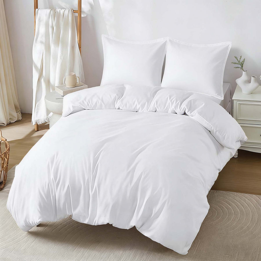 LEBONSOIR Parure de lit avec housse de couette respirante durable douce confortable avec fermeture éclair 200 x 200 cm / 80 x 80 cm x 2 3 pièces Comprend 1 housse de couette et 2 taies