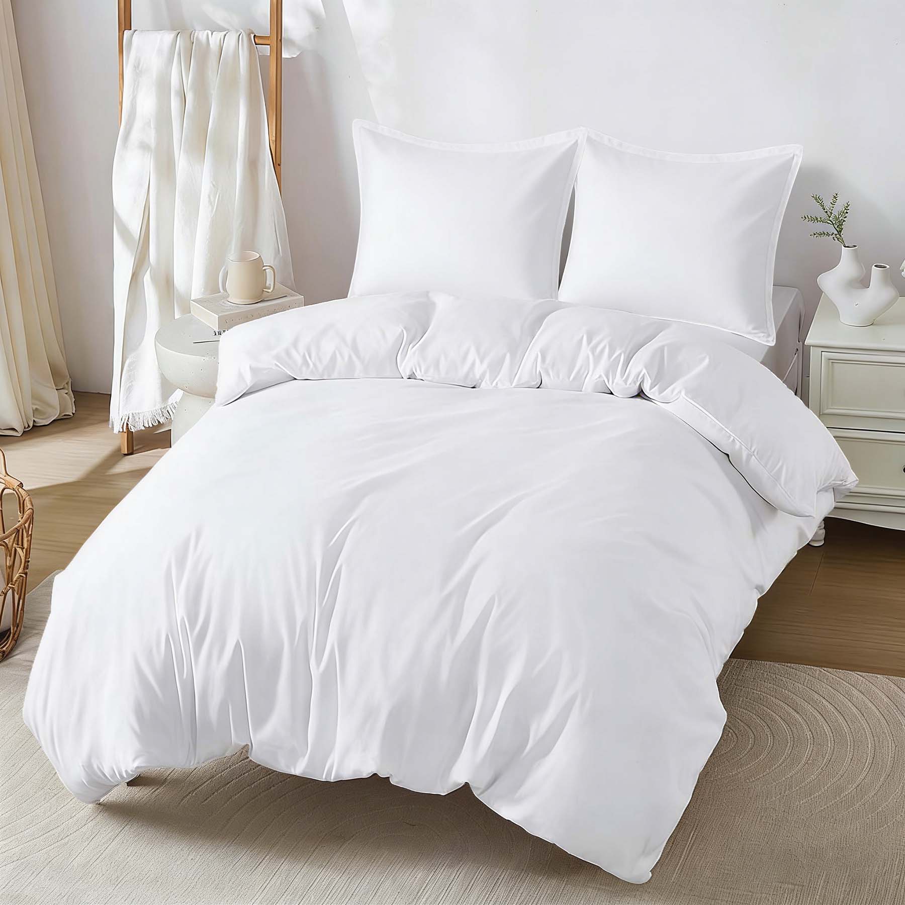 LEBONSOIR Parure de lit avec housse de couette respirante durable douce confortable avec fermeture éclair 200 x 200 cm / 80 x 80 cm x 2 3 pièces Comprend 1 housse de couette et 2 taies