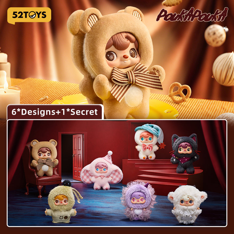 52TOYS POUKAPOUKA Série Me & Myself Boîte Mystère Peluche Vinyle Figurine de Collection Mignonne Tendance Une Figurine Aléatoire par Commande