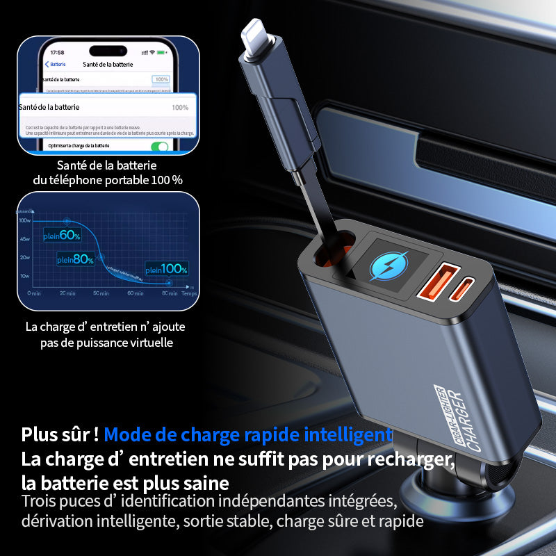 ATSHARK K006S Chargeur de voiture Verre/plastique technique PC+ABS/alliage d'aluminium 1 pièce Bleu noir