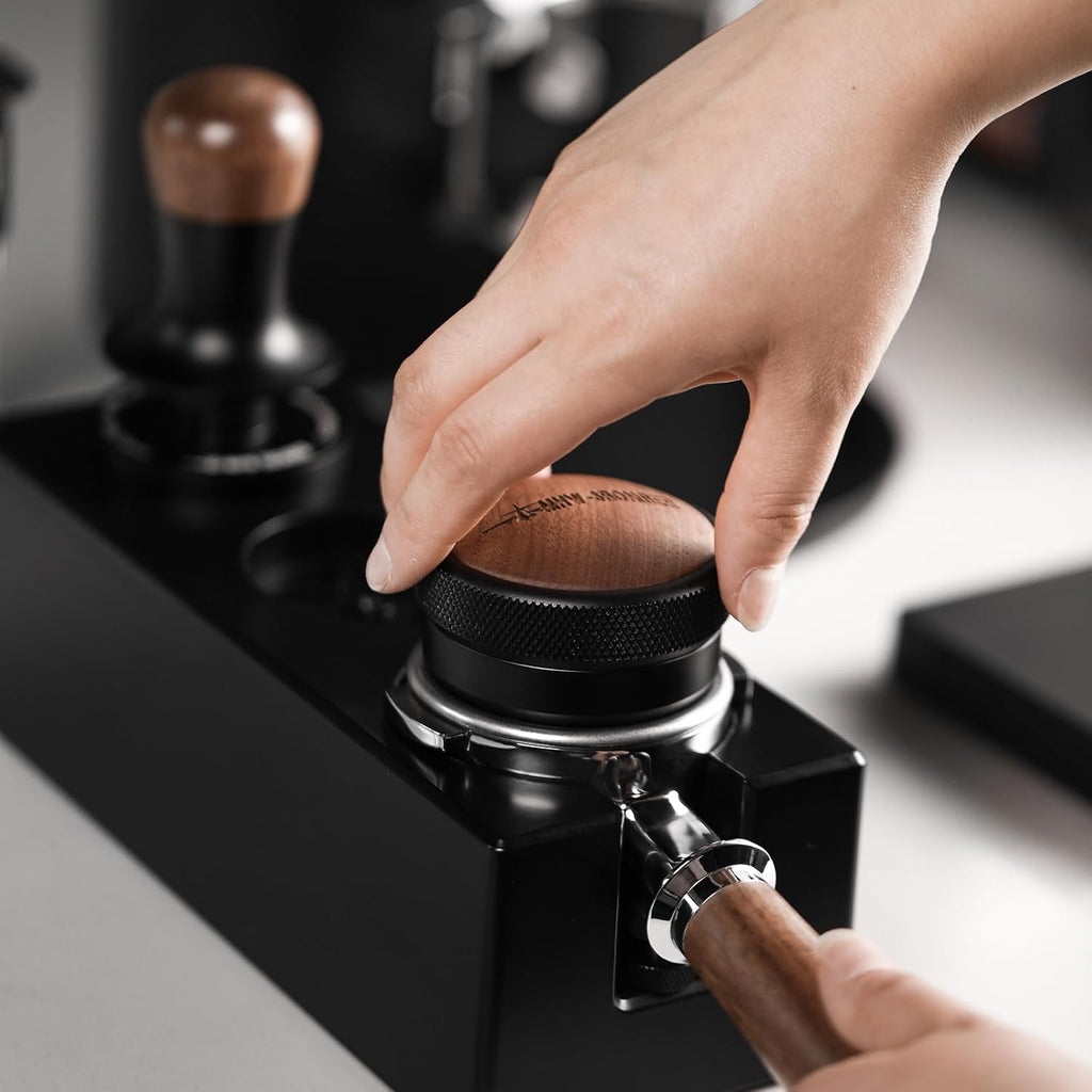 MHW-3BOMBER Distributeur de café 58,35 mm, outil de distribution d'espresso, niveleur d'espresso à hauteur réglable, 58 mm, base en acier inoxydable en coin, modèle : T5270L4