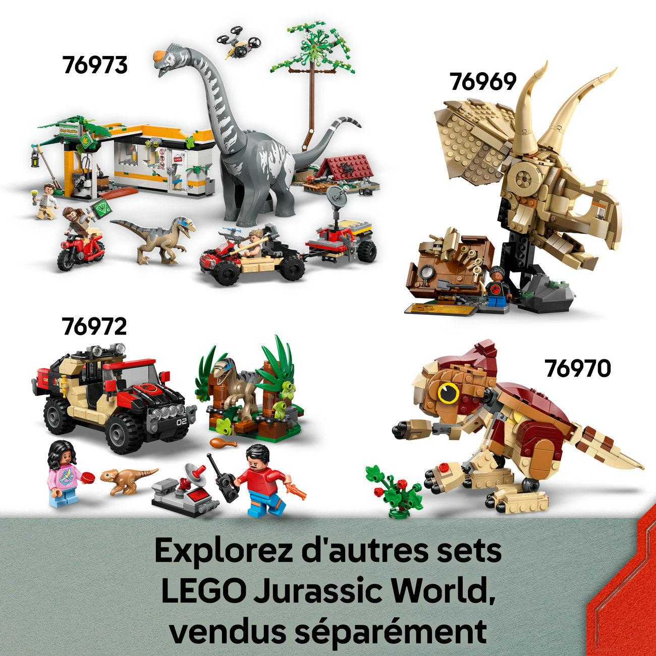 LEGO Jurassic World Mission du temple Spinosaurus & Quetzalcoatlus 76976 Set de construction (984 pièces)