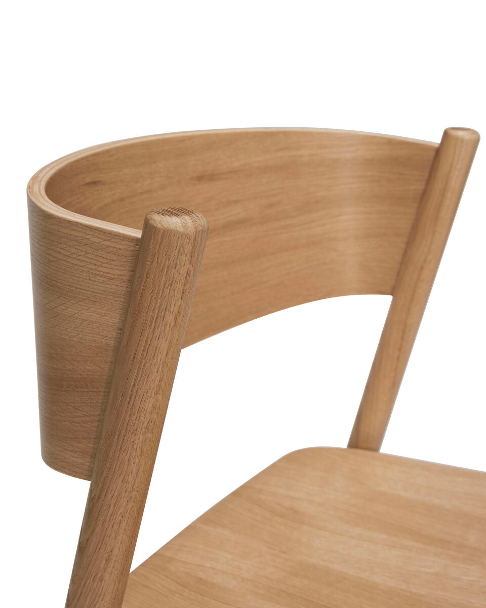 HUBSCH Oblique Chaise de salle à manger - Bois naturel