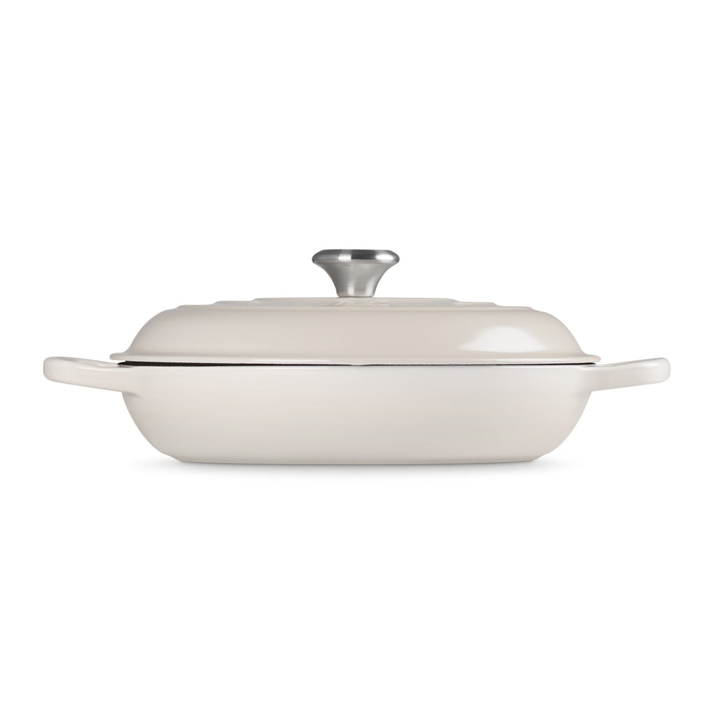 LE CREUSET Signature Cocotte ovale avec diamètre de 31 cm - Blanc meringue