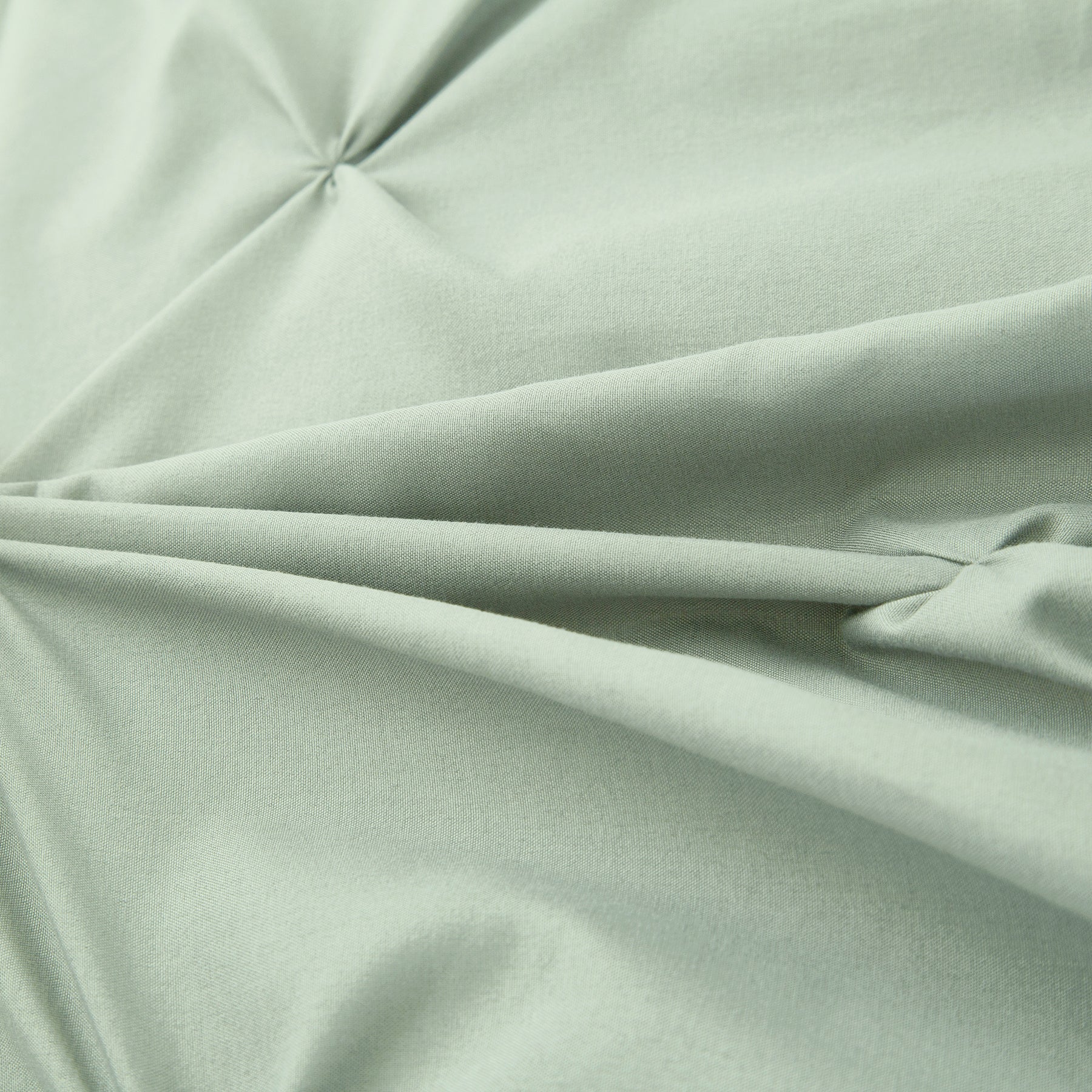 Ensemble housse de couette et taies d'oreiller, vert, effet plissé et brossé, 135 x 200 cm + 80 x 80 cm x 1