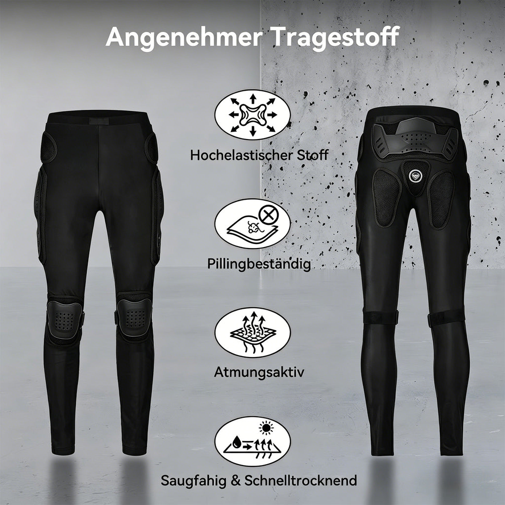 Pantalon de protection moto unisexe avec coques de protection, Protections résistantes aux chocs pour hanches, cuisses et genoux, Équipement de sécurité antichute pour VTT