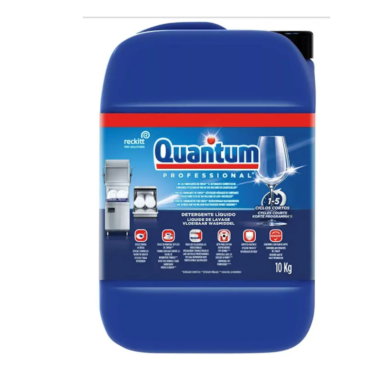 QUANTUM Détergent liquide lave-vaisselle professionnel pour cycles courts 10 kg