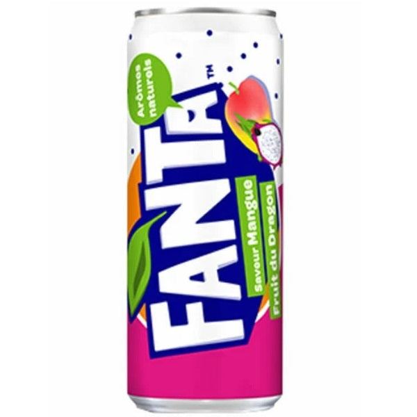 FANTA Soda saveur Fruit du Dragon Pack de 24x33cl