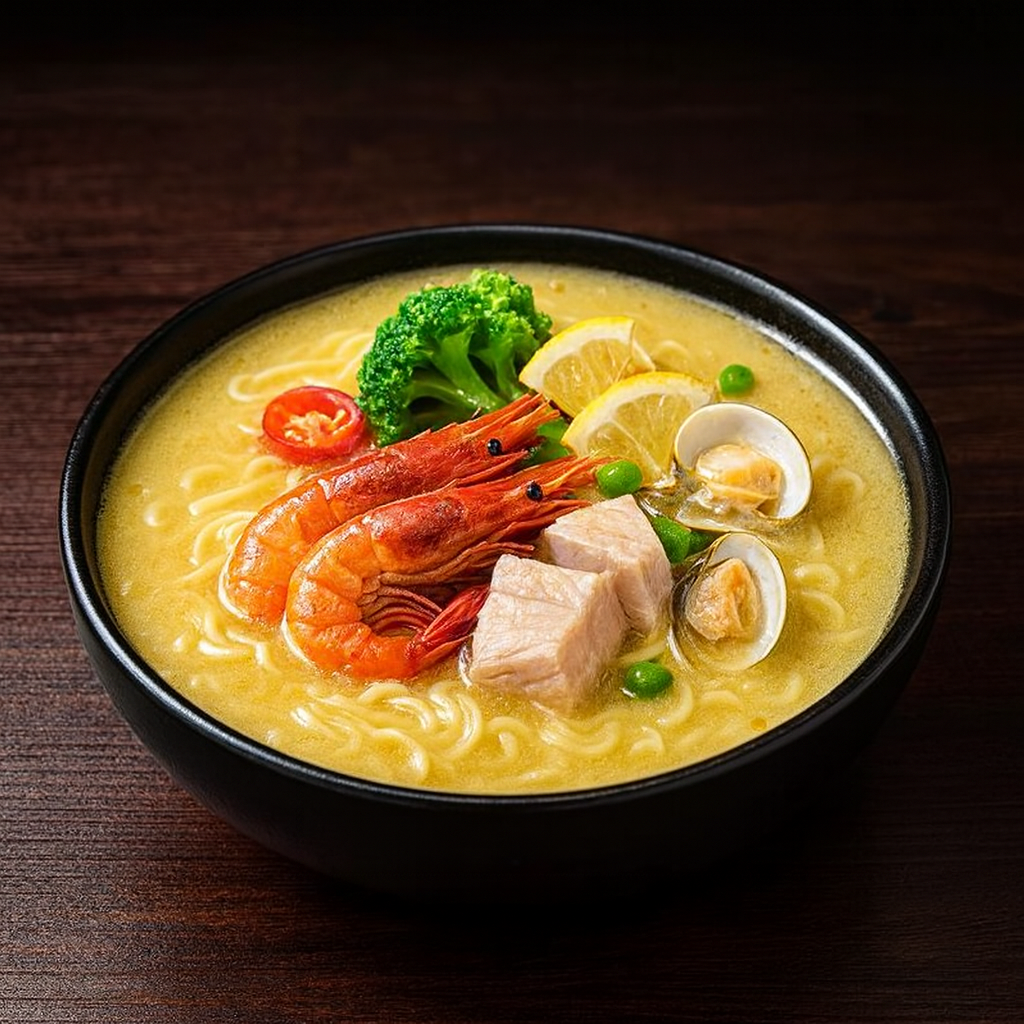 Bai Xiang Nouilles instantanées saveur fruits de mer goût crevette 87 g x 5