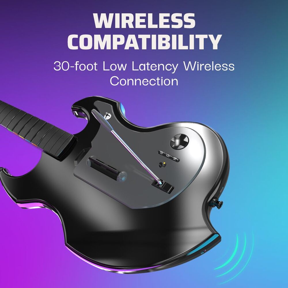 TURTLE BEACH Riffmaster Contrôleur de Jeu Sans Fil - Batterie 36h, Pliable, Audio 3.5mm, Bandoulière - Xbox Series X|S, Xbox One & PC Windows 10/11 - Noir