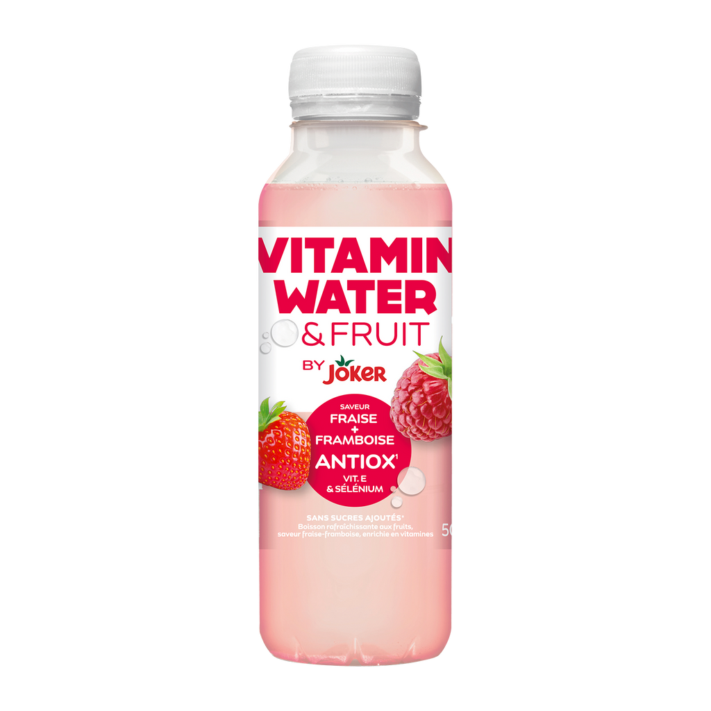 JOKER Vitamin Water & Fruits Fraise Framboise Pack de 6x50cl