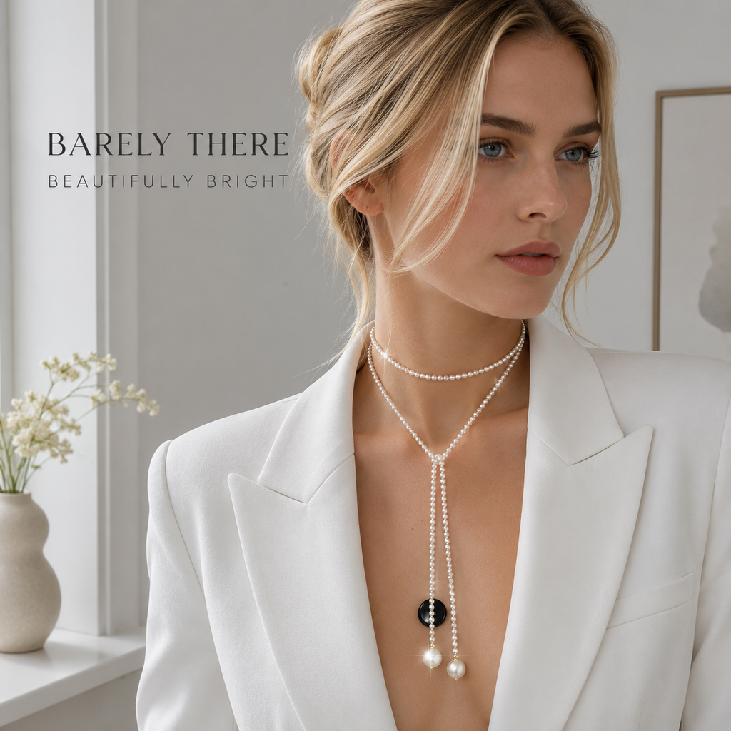 Collier de perles haut de gamme de conception populaire, polyvalent, léger et luxueux de Voxis XL02 130cm avec une variété de vêtements