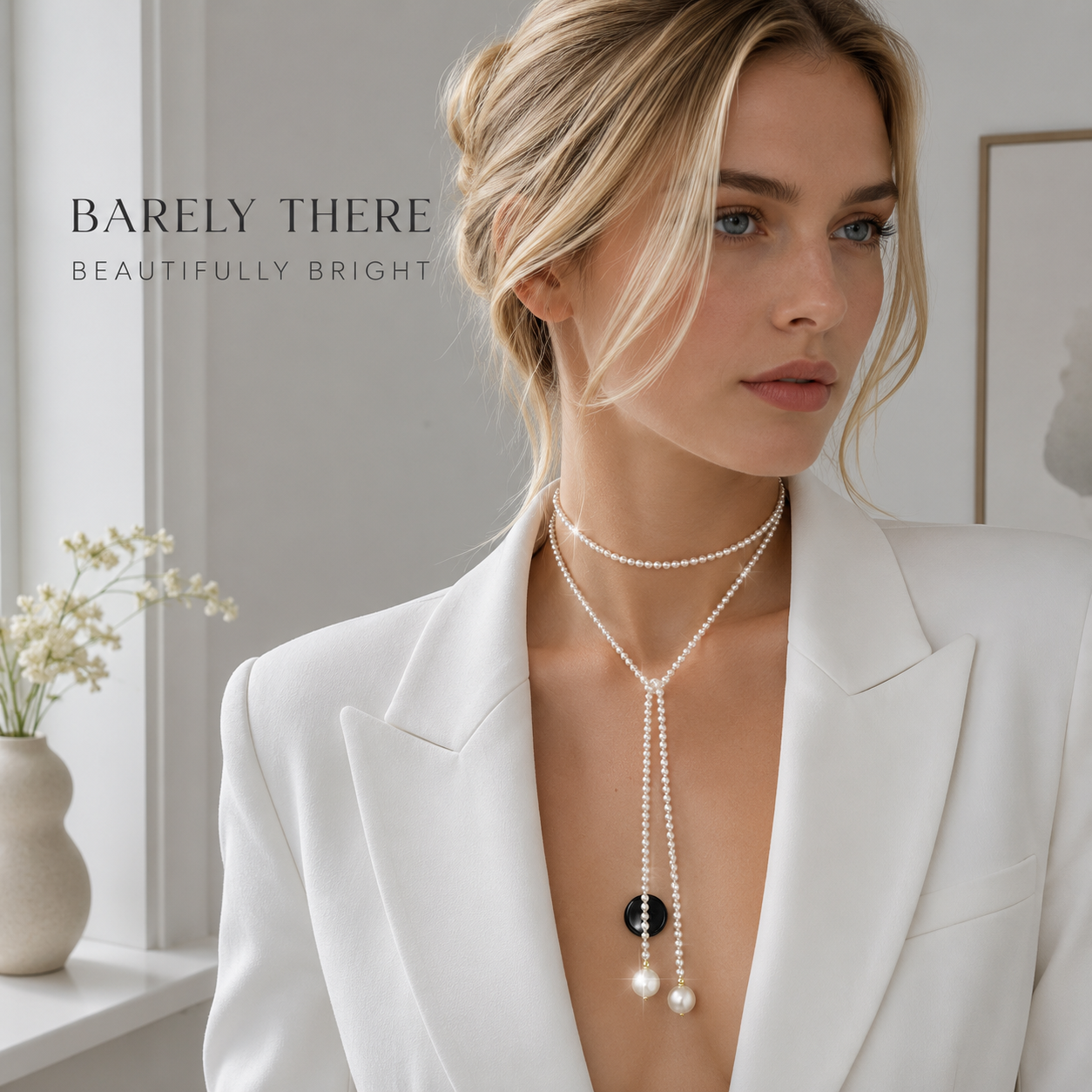 Collier de perles haut de gamme de conception populaire, polyvalent, léger et luxueux de Voxis XL02 130cm avec une variété de vêtements