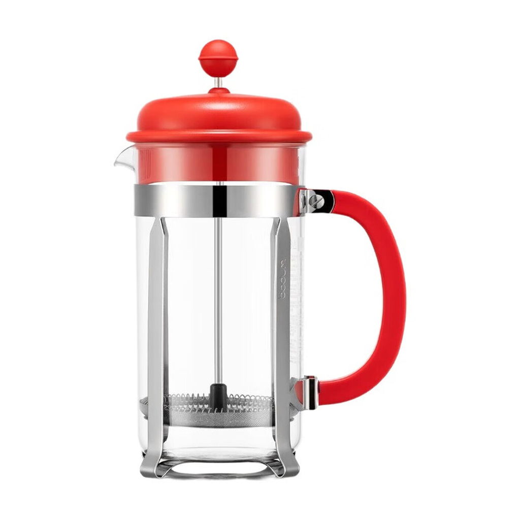 Bodum Caffettiera 1 L - 8 tasses - Rouge vif - Cafetière à piston