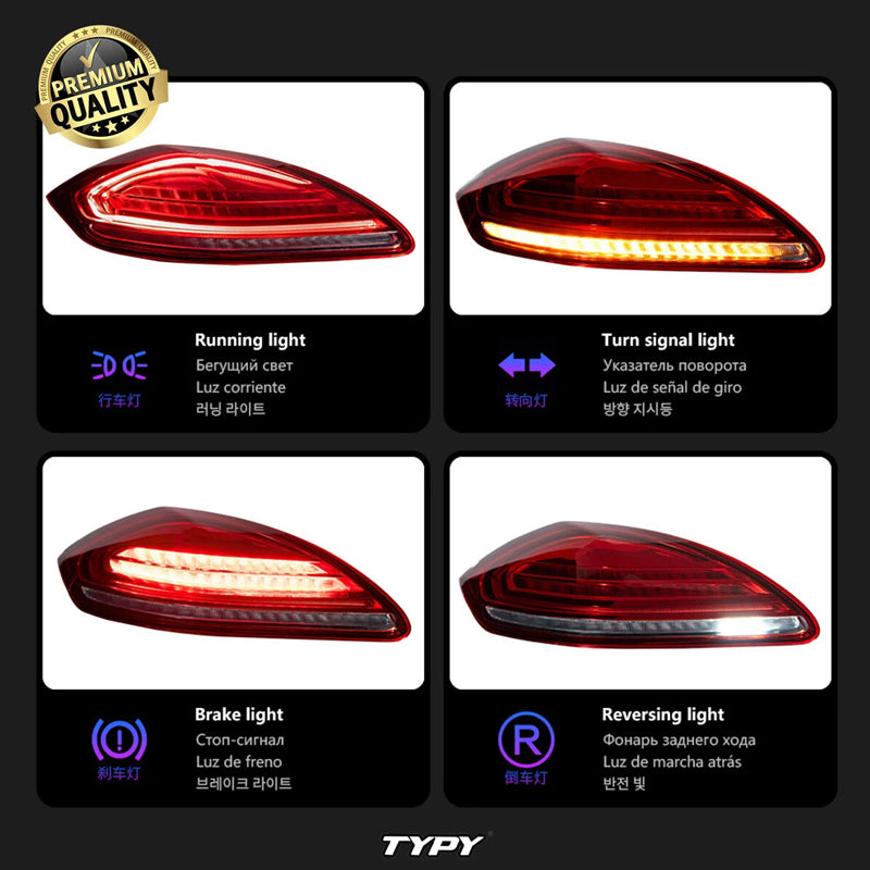 TYPY ampoule de feu arrière pour Porsche Panamera 970.1 2010–2013, feu arrière à projection LED, feu de circulation diurne, accessoires automobiles