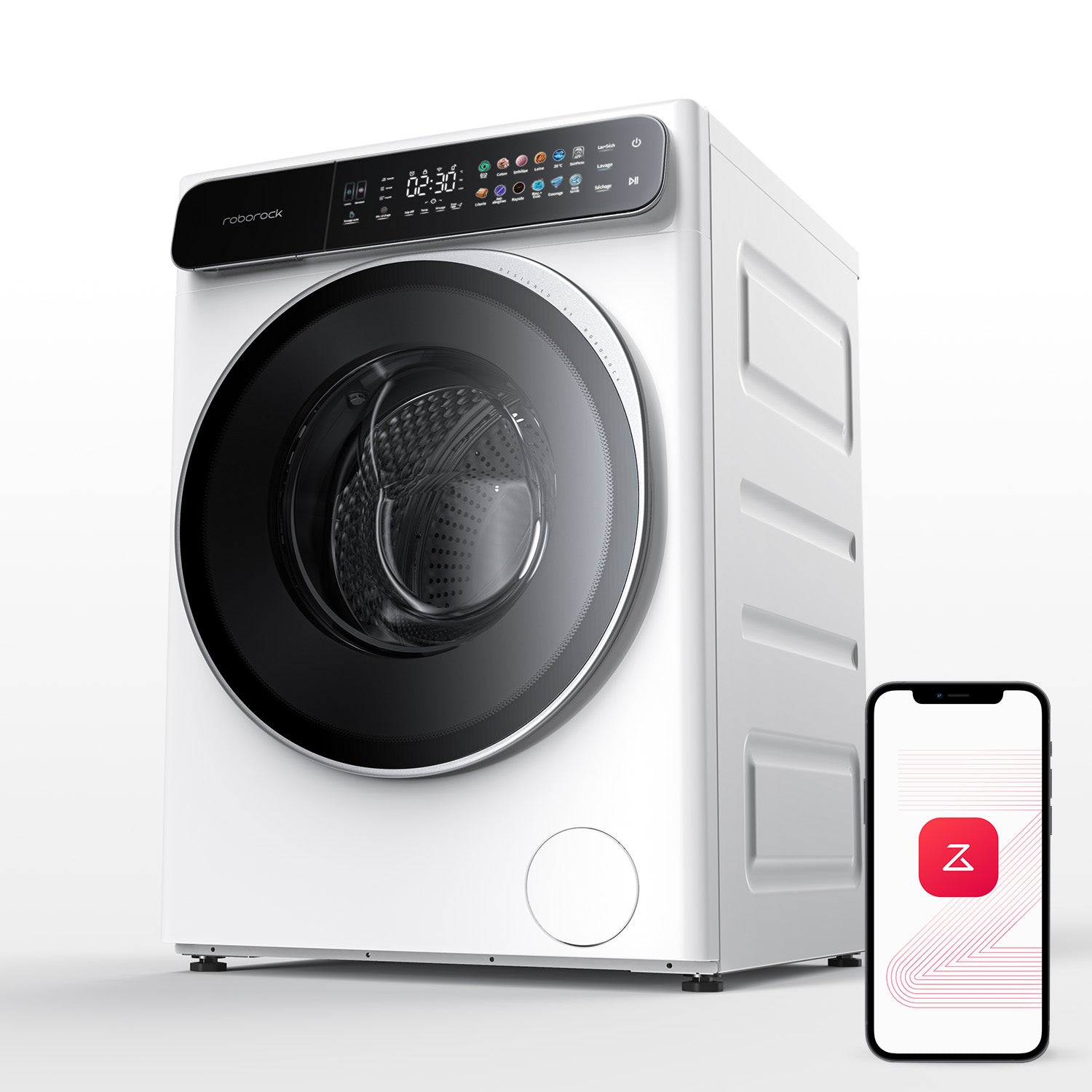 Roborock Zeo One Lave-Linge séchant avec technologie Zeo-cycle, algorithme RR Seafarer, système LintClear et dosage automatique, blanc - 10 kg/6 kg