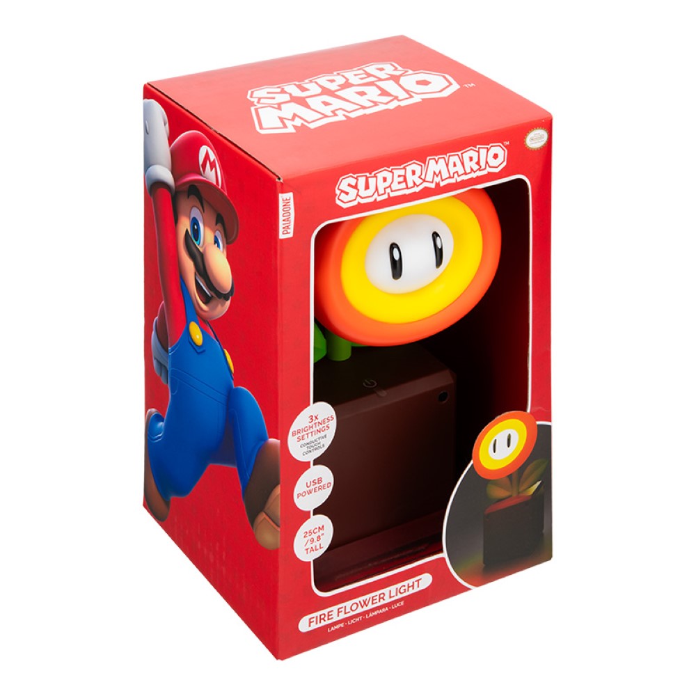 Super Mario Lampe Fleur de Feu - sous licence officielle - Fonctionne avec piles