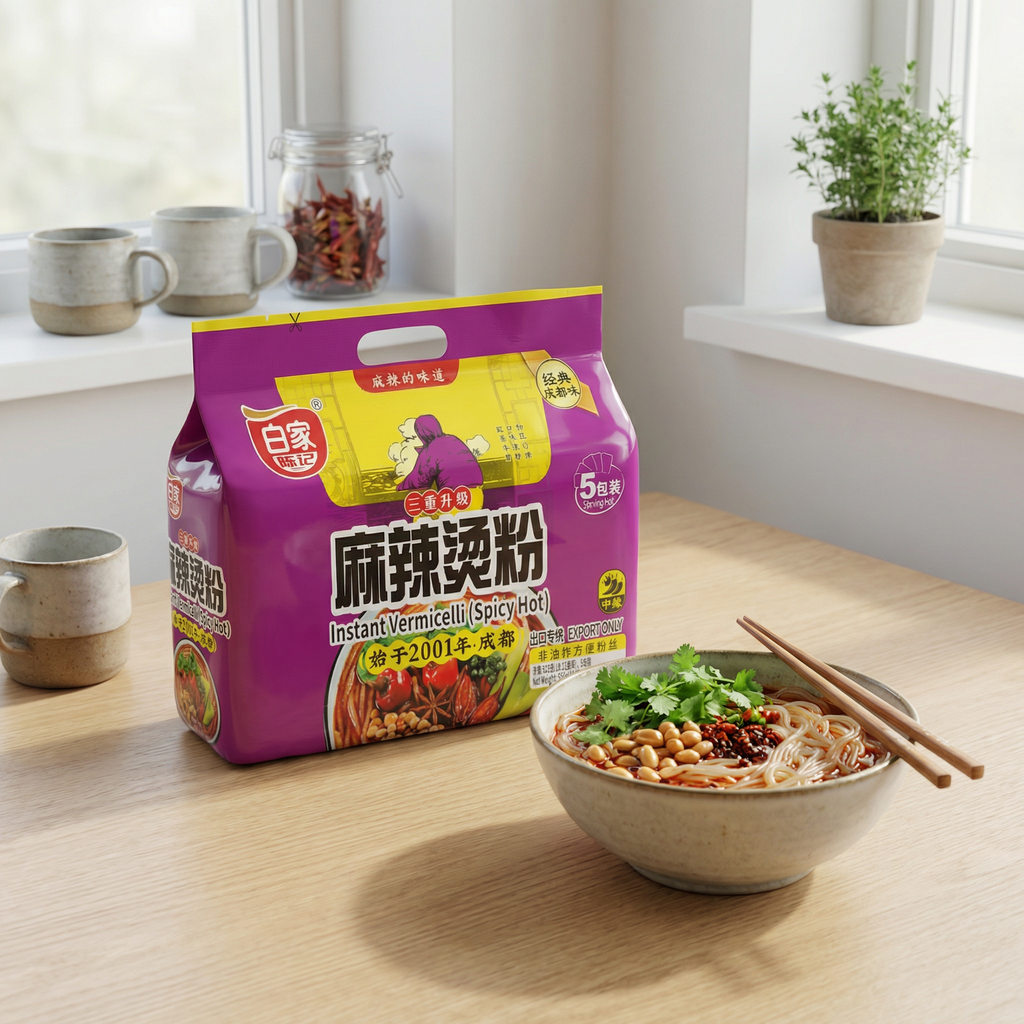 Bai Jia Vermicelles Malatang épicés et piquants - 5 pièces 525 g