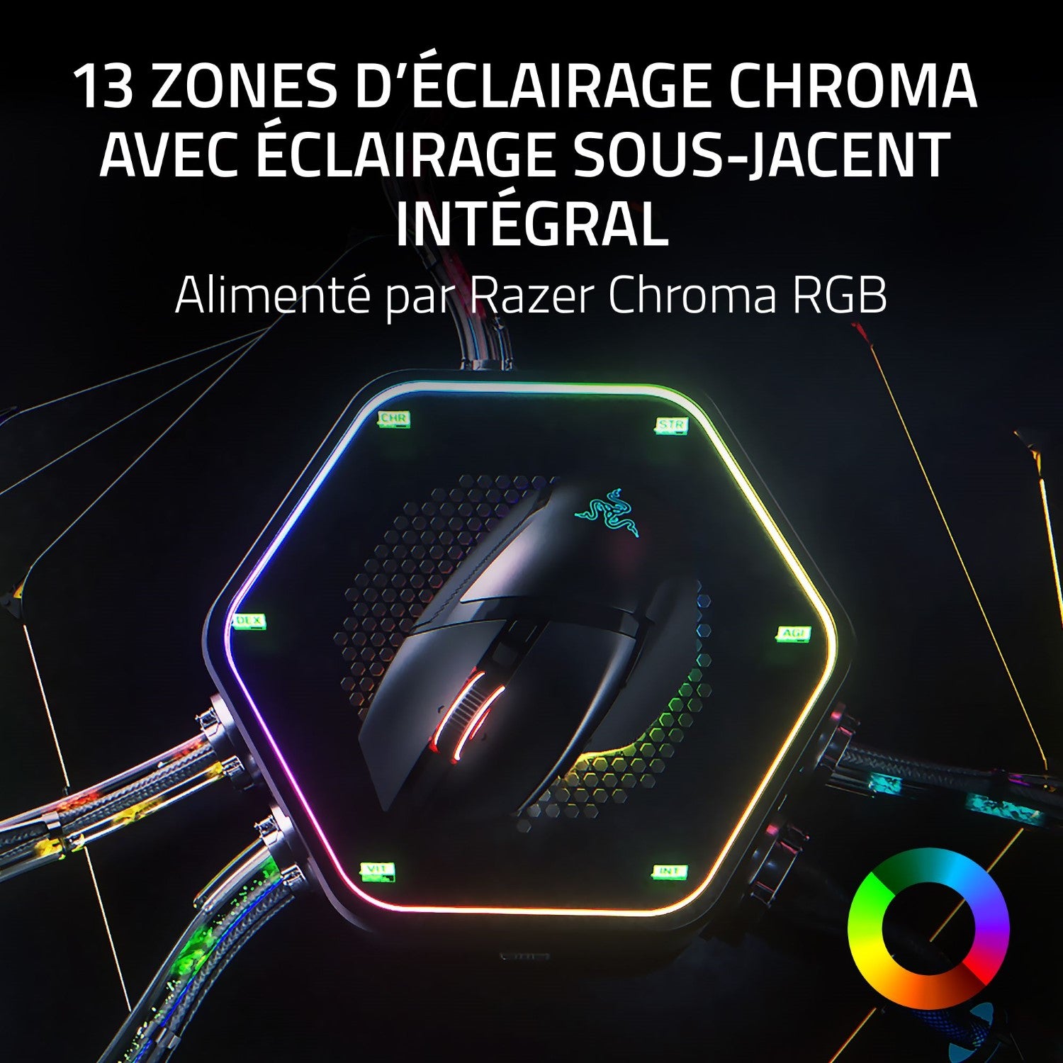 Razer Basilisk V3 Pro 35K Souris Gaming sans fil - 35000 DPI, 11 Boutons - Noir