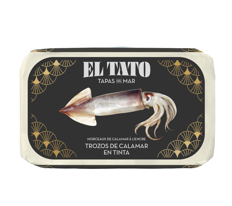 El Tato Morceaux de calamar à l'encre - 110/72 g