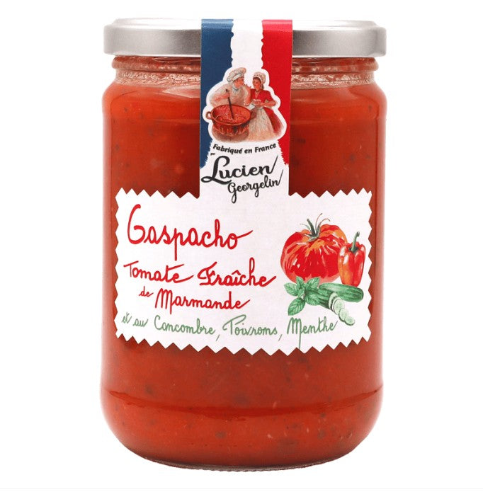 LUCIEN GEORGELIN gaspacho à la tomate fraiche de marmande, concombre, poivrons et menthe 520 g