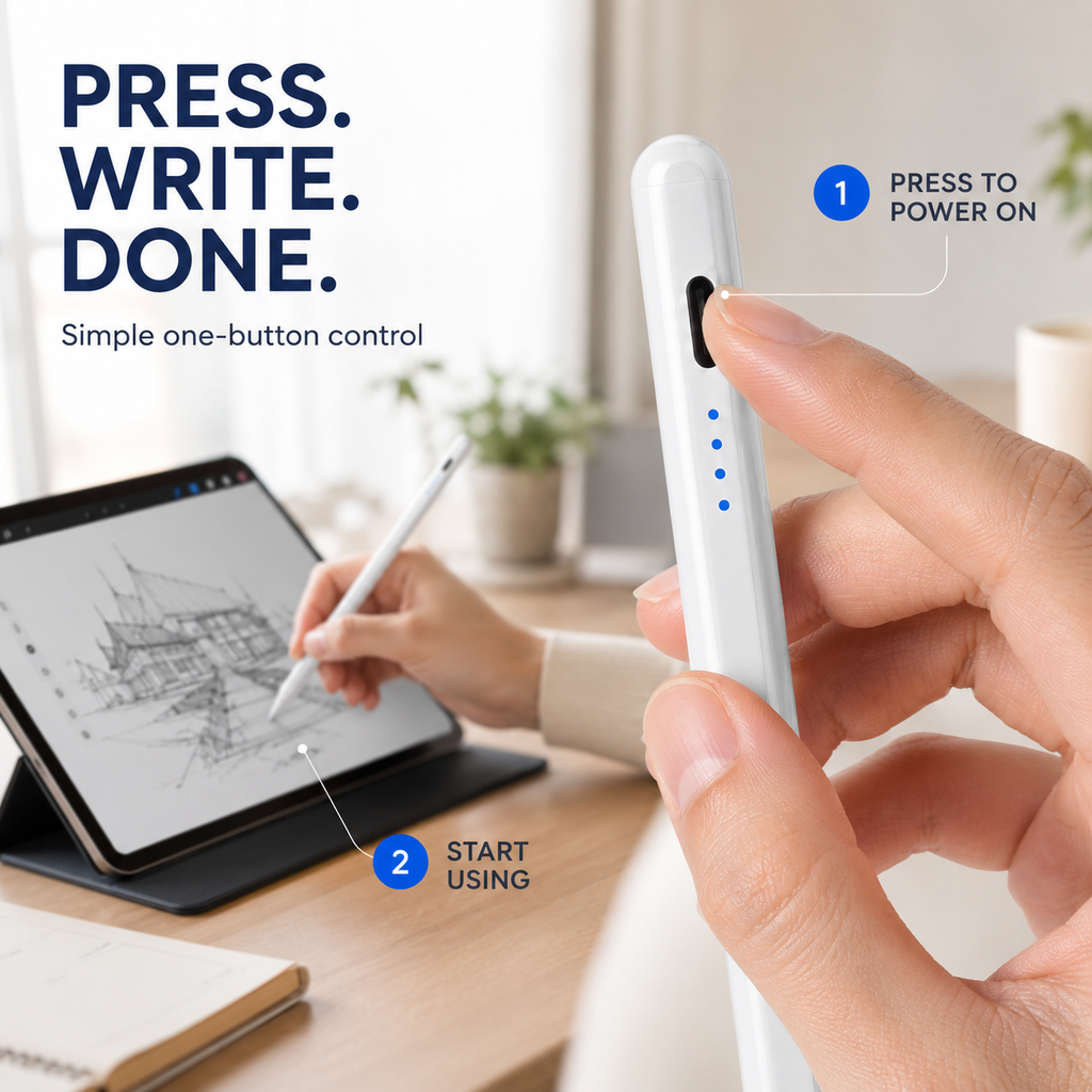 VoxorAI HL-U05 Stylet universel pour tablette iOS, iPad, Android et Microsoft - Blanc