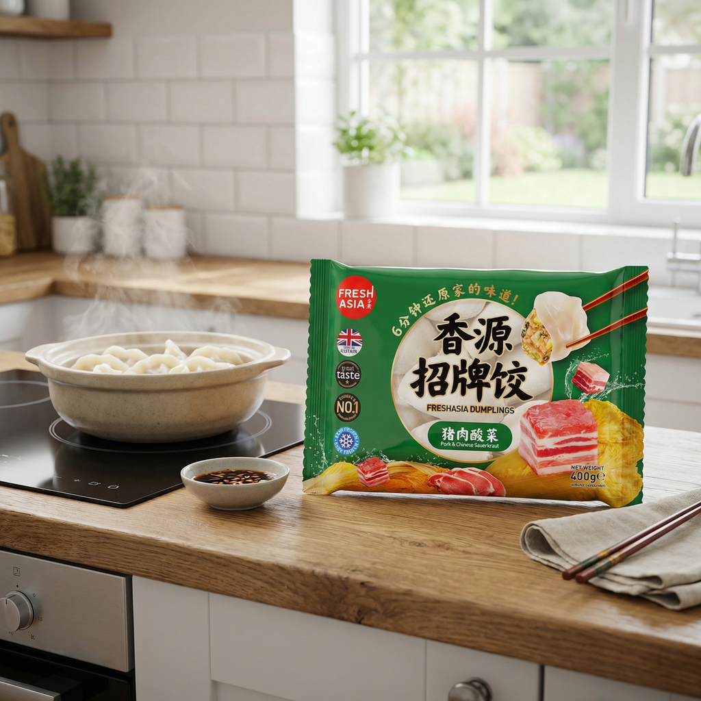 FRESHASIA Raviolis signature au porc et au chou chinois fermenté 400 g