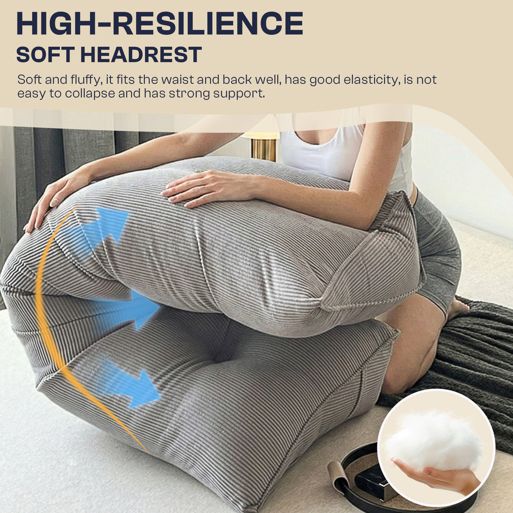 LeBonsoir Coussin d’appui - coussin de lecture pour lit et canapé, coussin en forme de dôme, galette d’appuie-dos pour mur, coussin d’assise, coussin mural