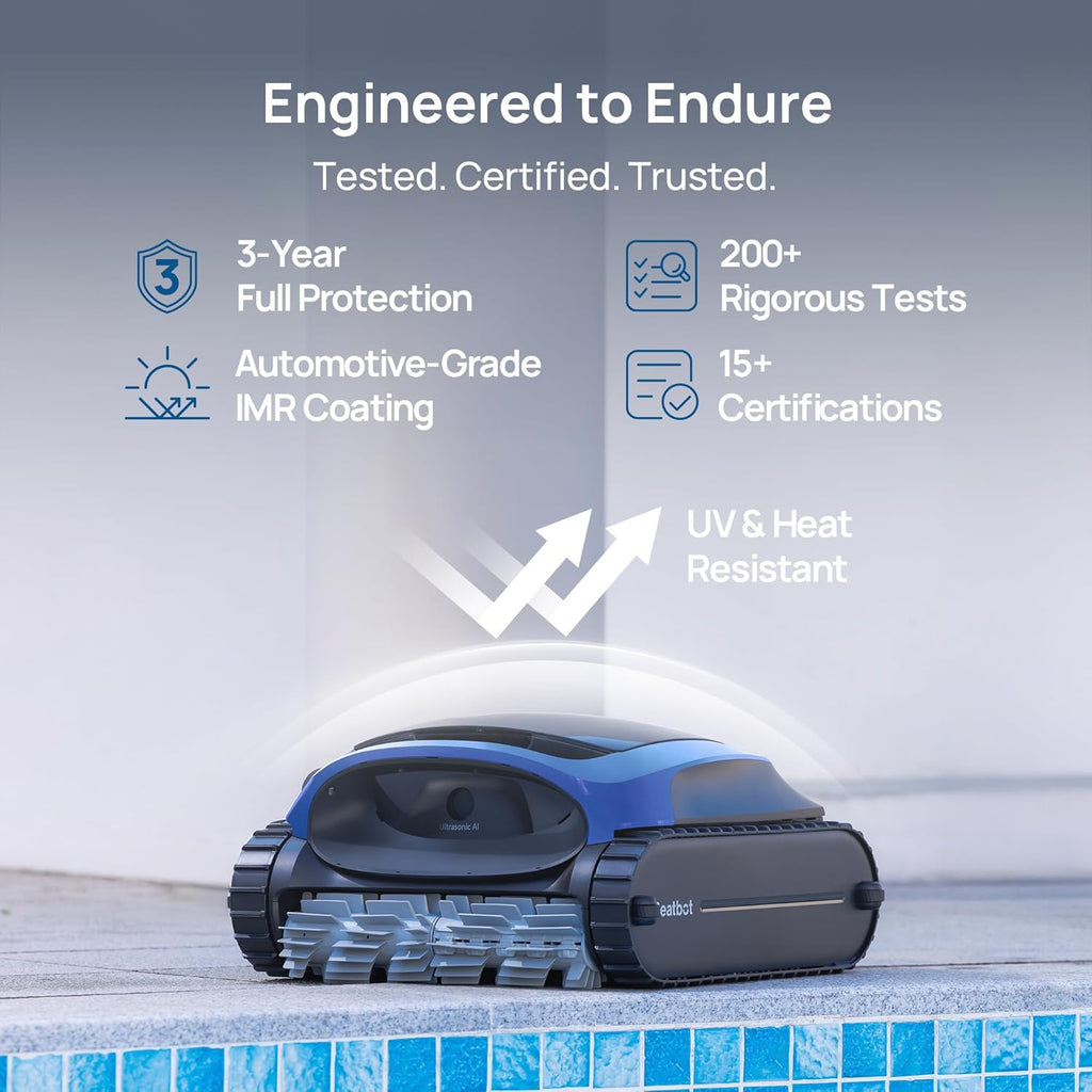[Nettoyage de la ligne d'eau + Livraison gratuite le lendemain] Robot nettoyeur de piscine sans fil Beatbot AquaSense 2 | Avec housse de protection + Stationnement intelligent en surface | Doubles brosses pour le nettoyage de la ligne d'eau des paroi