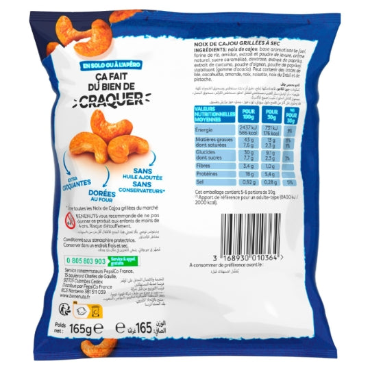 BENENUTS noix cajou grillé sec 165g