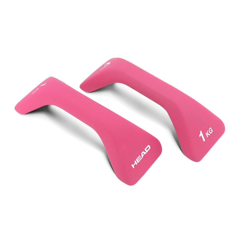 Head Haltères Support Pompes en Fonte 1 kg x 2 pièces rose