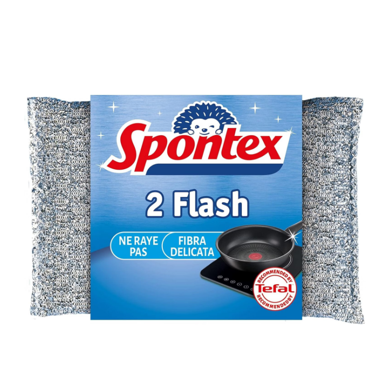 SPONTEX Tampon grattant non rayant Flash x2