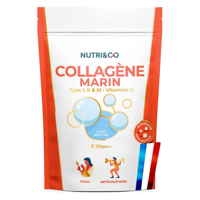 Nutri&Co Collagène marin types 1, 2 et 3 - goût neutre - 180 g