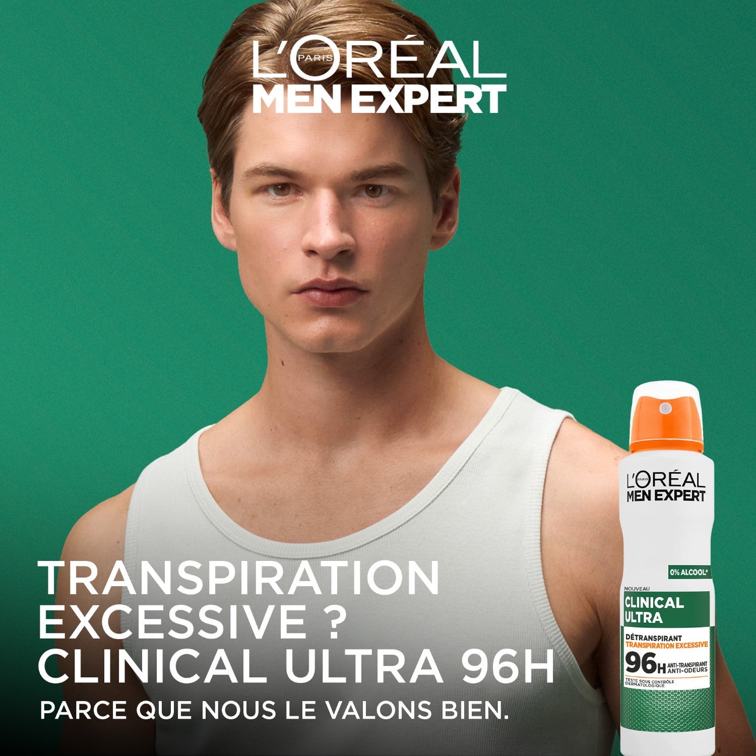 L'Oréal Men Expert 96 h Spray Déodorant Anti-Transpirant Anti-Odeur, 150 ml