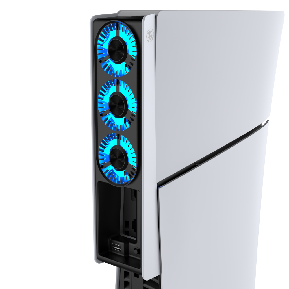 AKUMA VENTILATEUR CYBER W02 LED pour PS5 SLIM avec PORT USB