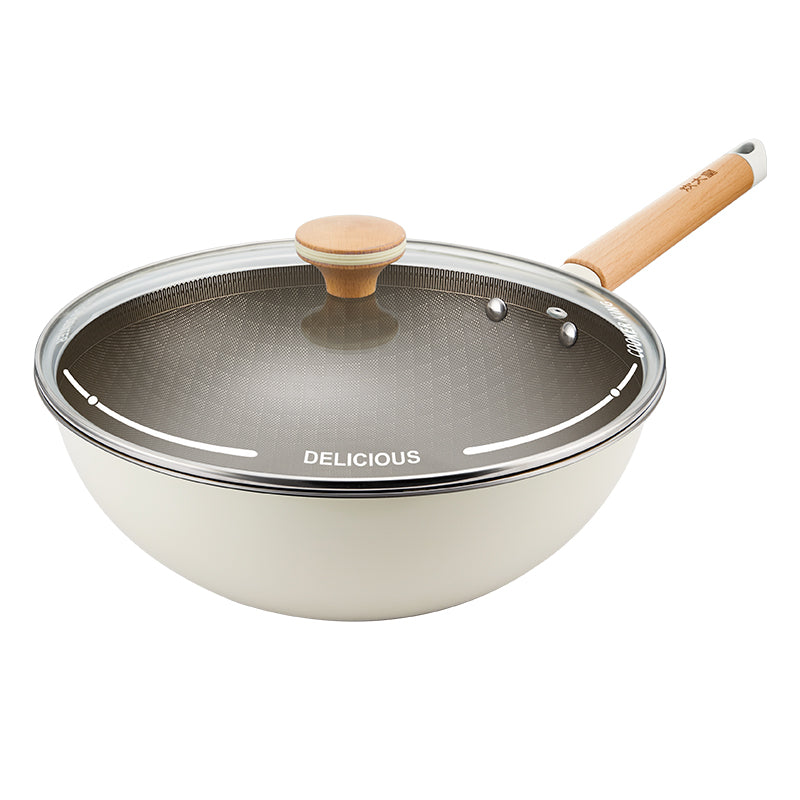 COOKER KING Lingbai Wok en céramique nid d'abeille - 30 cm