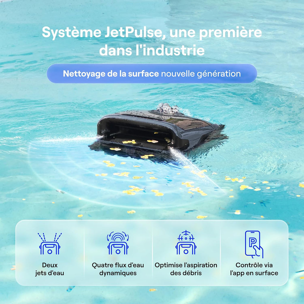 Beatbot M70 Version Robot de Piscine, Nettoyeur de Piscine 4-en-1, Débit de 25700 L/h, Station d'Accueil de Surface Intelligente, Capacité de Déchets de 6 L, Batterie de 10000 mAh