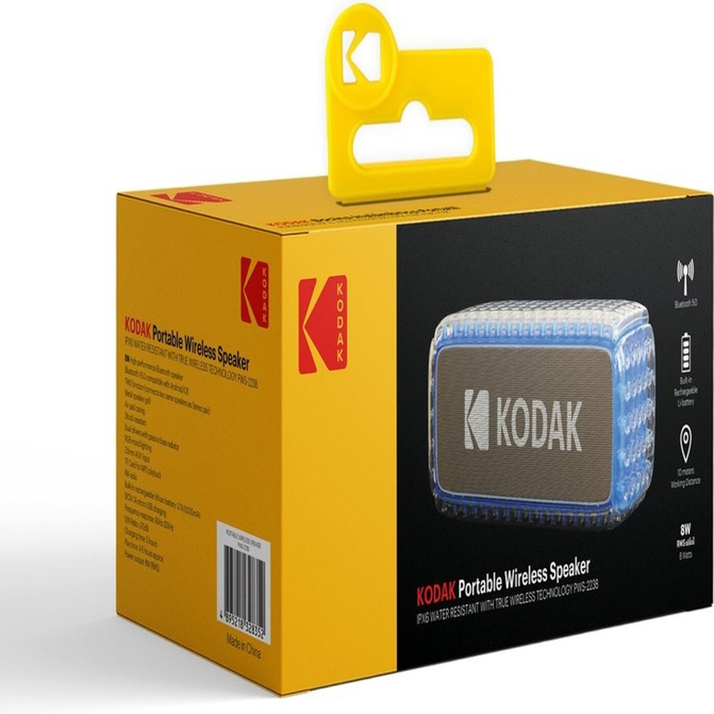 Kodak Enceinte Bluetooth IPX6, 8 W - Bleu