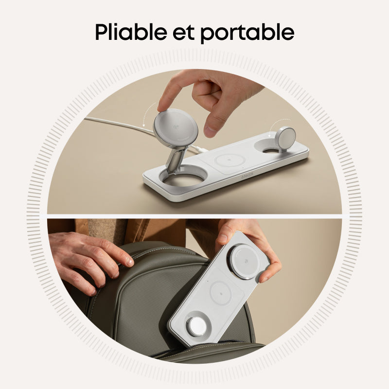 Anker MagGo-1, chargeur universel sans fil USB à charge rapide, blanc