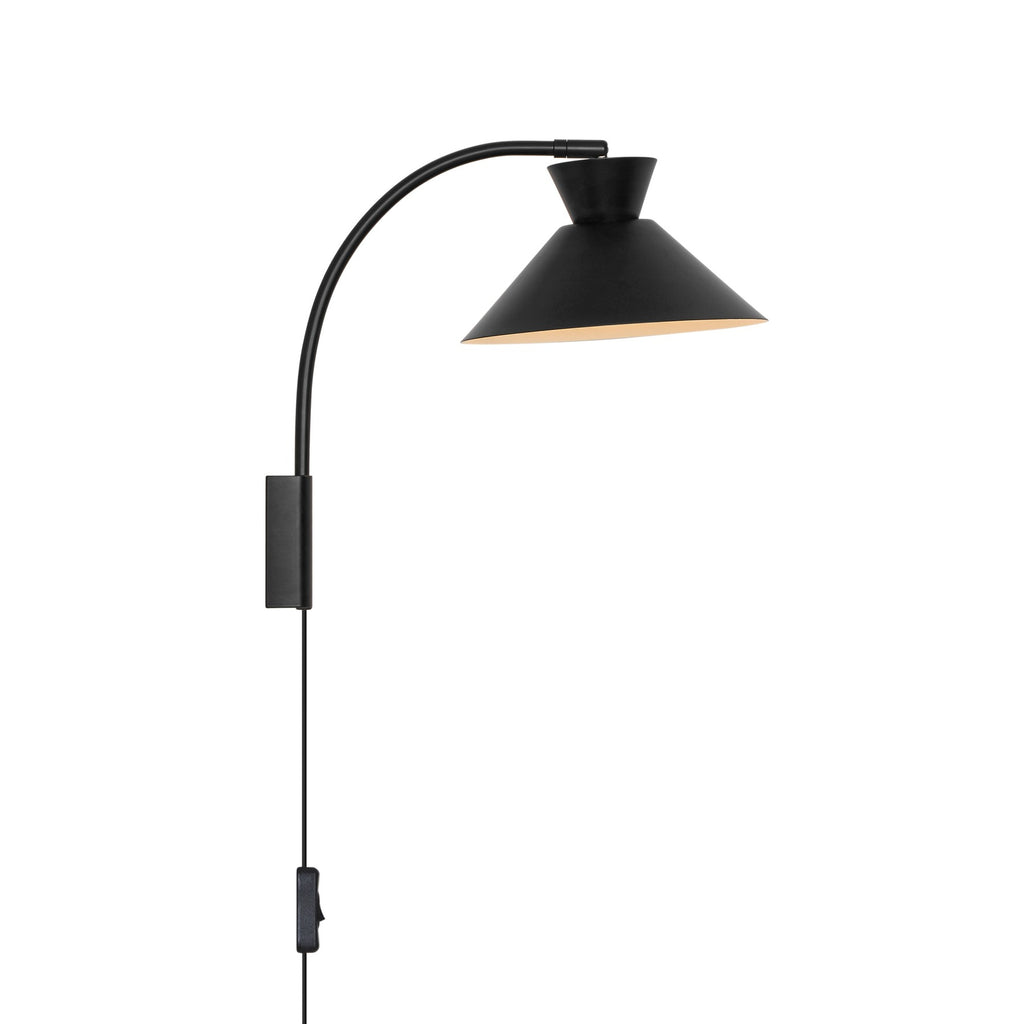 Applique murale DIAL métal noir IP20 E27 - Nordlux, Intérieur