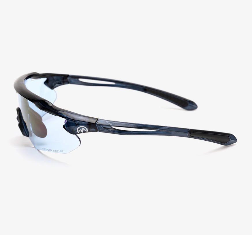 OutdoorMaster HAWK LT Lunettes de cyclisme photochromatiques et polarisées - Noir