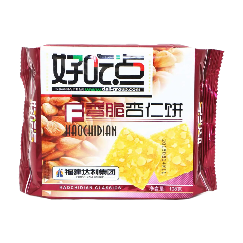 Daliyuan Hao Chi Dian Biscuits croquants aux amandes - 108 g