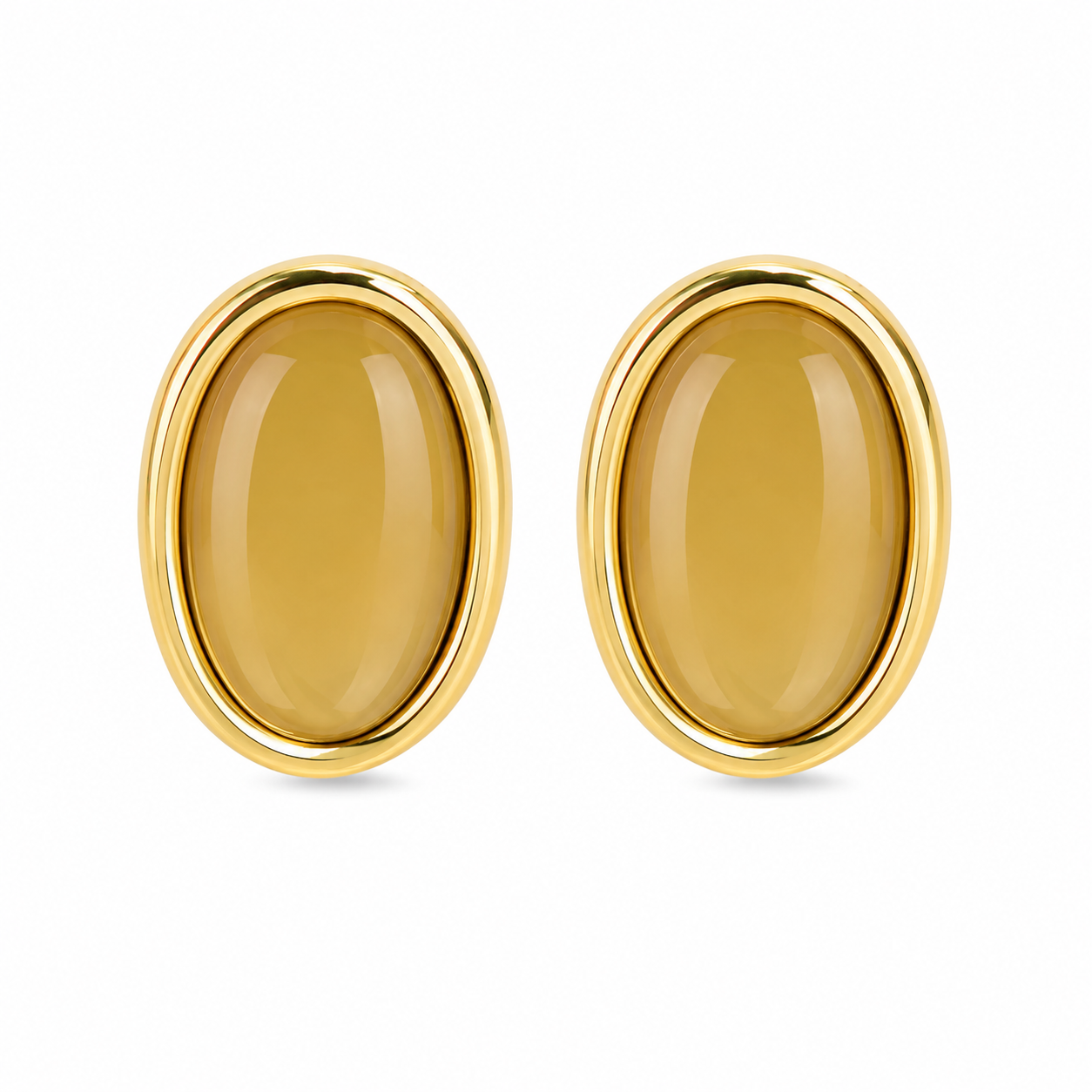 Boucles d'oreilles VoxorAI style européen et américain, pierres œil-de-chat géométriques marron, clous d'oreilles, accessoires d'oreilles, toutes saisons