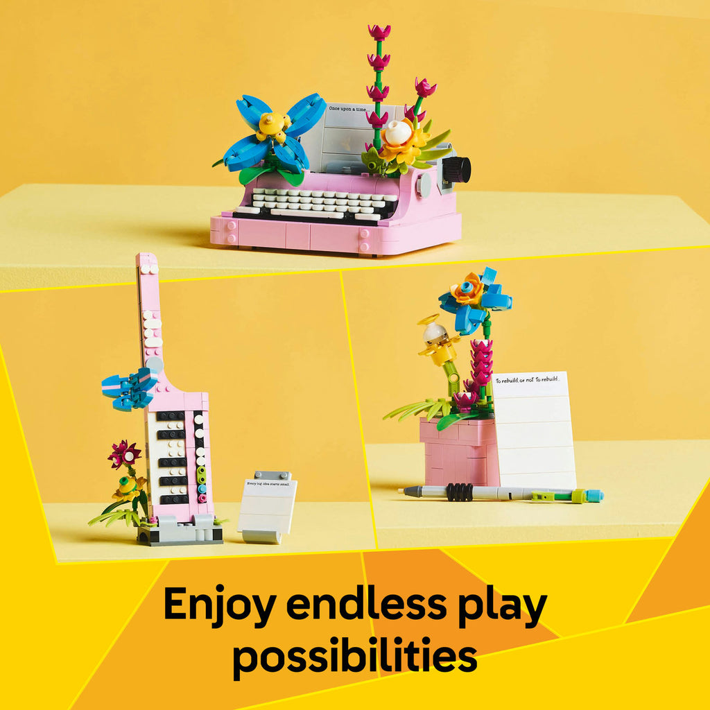 LEGO Creator 31169 La machine à écrire avec des fleurs