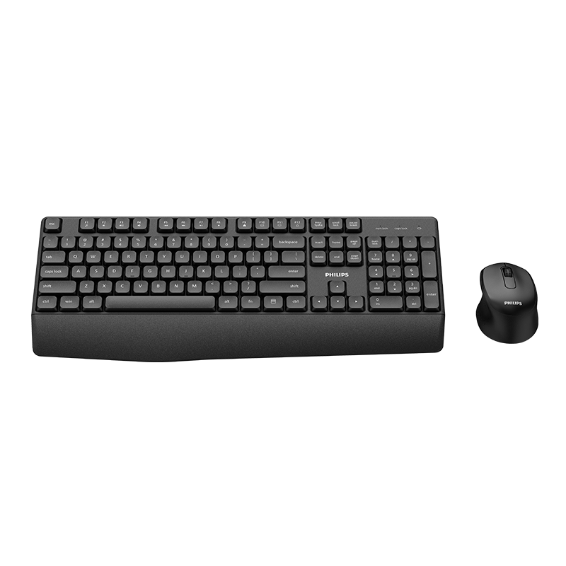 PHILIPS Pack clavier et souris sans fil, Série 3000, SPT6348B/19, Version française, Noir