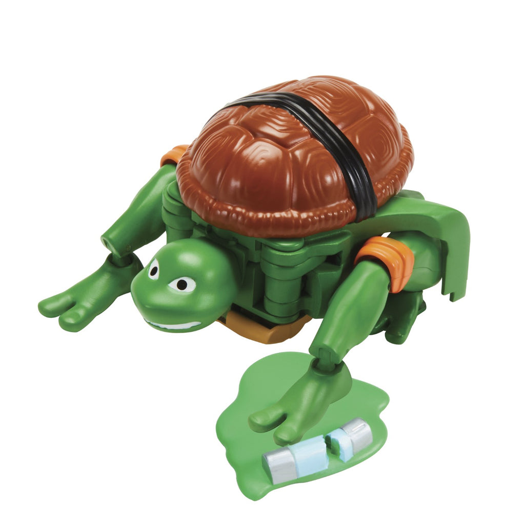 TORTUES NINJA Tortues Ninja, 1 Figurine Deluxe 15 cm, Se transforme en tortue, Modèle Michelangelo, pour les enfants à partir de 4 ans, TU8383